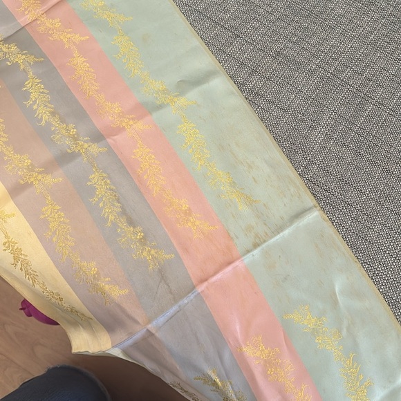 Vintage Rhodes scarf made in France acetate pastel colors - Picture 5 of 7